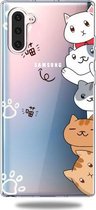 Voor Galaxy Note 10 Lucency Painted TPU Protective (Meow Meow)