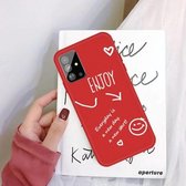 Voor Galaxy S20 + Enjoy Love Pattern Frosted TPU beschermhoes (rood)