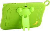 Pure kleur siliconen hoes met panda vorm plastic houder voor 7,0 inch kinderen onderwijs tablet-pc (WMC1078) (groen)