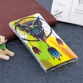 Voor Sony Xperia L1 Noctilucent Windbell Owl Pattern TPU Soft Case Beschermhoes