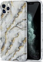 TPU Gilt Marble Pattern beschermhoes voor iPhone 11 Pro (grijs)