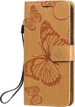 Nokia 1.3 Hoesje - Mobigear - Butterfly Serie - Kunstlederen Bookcase - Cognac - Hoesje Geschikt Voor Nokia 1.3