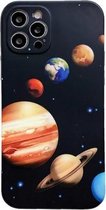 Starry Sky-serie TPU-beschermhoes voor iPhone 12 (planeten)
