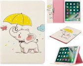 Voor iPad 10.5 inch Gekleurde Tekening Patroon Horizontale Flip PU Lederen Case met Houder & Kaartsleuven & Portemonnee (Paraplu Olifant)