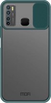 Voor Infinix X656 / HOT9 / Note7 Lite MOFI Xing Dun-serie Doorschijnend Frosted PC + TPU Privacy Antireflectie Schokbestendig All-inclusive beschermhoes (groen)