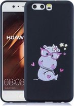 Voor Huawei P20 Lite schokbestendige beschermhoes volledige dekking siliconen hoes (nijlpaard)