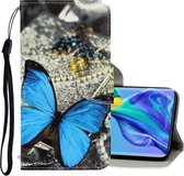 Voor Huawei Mate 30 3D Gekleurde Tekening Horizontale Flip PU Lederen Case met Houder & Kaartsleuven & Portemonnee (een Vlinder)