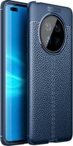 Voor Huawei Mate 40 Litchi Texture TPU schokbestendig hoesje (marineblauw)