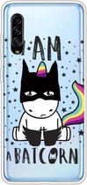 Voor Galaxy A90 5G schokbestendig geverfd transparant TPU beschermhoes (Batman)