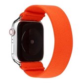 Effen kleur siliconen vervangende band horlogeband voor Apple Watch Series 6 & SE & 5 & 4 44 mm / 3 & 2 & 1 42 mm (oranje)