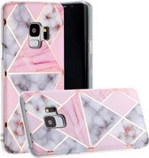 Voor Galaxy S9 Hot Stamping Geometric Marble IMD Craft TPU Beschermhoes (Rhombus)