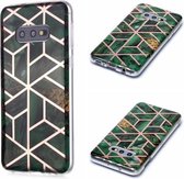 Voor Galaxy S10e Plating Marble Pattern Soft TPU beschermhoes (groen)