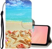 Voor Galaxy A71 3D Gekleurde Tekening Horizontale Flip PU Lederen Case met Houder & Kaartsleuven & Portemonnee (Pentagram)