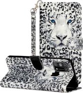 Voor Samsung Galaxy M31 3D Patroon Horizontale Flip Leren Case met Houder & Kaartsleuven & Portemonnee (Leopard Textuur Leopard)