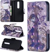 3D Gekleurde Tekening Horizontale Flip Leren Case met Houder & Kaartsleuven & Portemonnee Voor Nokia 4.2 (Pauw)