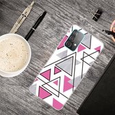 Voor Samsung Galaxy A32 5G driehoekig marmeren patroon TPU beschermhoes (SJ-9)
