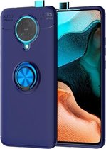 Voor Geschikt voor Xiaomi Redmi K30 Pro Lenuo schokbestendige TPU beschermhoes met onzichtbare houder (blauw)