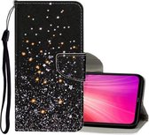 Voor Xiaomi Redmi Note 8 Gekleurde Tekening Patroon Horizontale Flip Leren Case met Houder & Kaartsleuven & Portemonnee (Zwarte Ster)