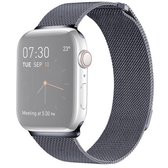 Milanese Loop magnetische roestvrijstalen horlogeband voor Apple Watch Series 5 & 4 44 mm / 3 & 2 & 1 42 mm (donkergrijs)