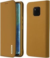 DUX DUCIS WISH-serie TPU + PU + lederen hoes voor Huawei Mate 20 Pro, met kaartsleuven en portemonnee (kaki)