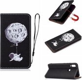 Voor Xiaomi Redmi Note 7 3D Schilderen Horizontale Flip Leren Case met Houder & Kaartsleuf & Lanyard (Spaceman)