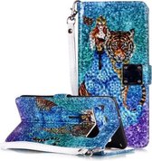 Magisch 3D Helder Gekleurd Tekening Patroon Horizontale Flip PU Leren Case met Houder & Kaartsleuven & Portemonnee & Fotolijst voor Galaxy S10e (Beauty en Tiger)