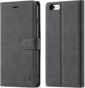 Voor iPhone 6 Plus / 6s Plus Forwenw F1-serie Mat Sterk magnetisme Horizontale flip lederen tas met houder & kaartsleuven & portemonnee & fotolijst (zwart)