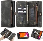 Voor iPhone 12 Pro Max Case Me-008 Afneembare multifunctionele horizontale flip lederen tas met kaartsleuf en houder & rits portemonnee en fotolijst (zwart)