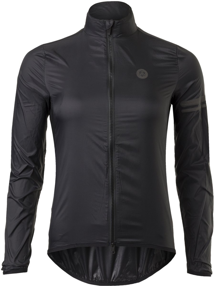 AGU Essential - Windjack Dames - Fietsjack - Winddicht en waterafstotend - Ademende mesh rug - Opvouwbaar - Reflecterende details - Zwart - M
