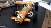 Lotus 49 ''Team Gunston'' John Love South African GP 1969 (Oranje) (10 cm) 1/43 Quartzo - Modelauto - Schaalmodel - Model auto - Miniatuurautos - Miniatuur auto - Max Verstappen - Race auto w