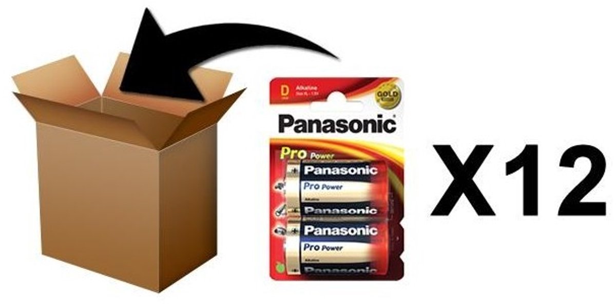 PANASONIC Batterijen - Pro Power D-LR20 X 2 - Box 12 Pack
