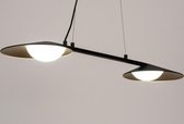 Lumidora Hanglamp 74387 - 2 Lichts - Ingebouwd LED - 12.0 Watt - 1080 Lumen - 2700 Kelvin - Zwart - Goud - Messing - Metaal