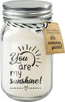 Black & White geurkaars - You are my sunshine