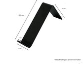 GoudmetHout Industriële Plankdrager L-vorm 15 cm - Per stuk - Staal - Mat Zwart - 4 cm x 15 cm x 15 cm