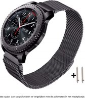 Milanese Loop Horlogebandje - Geschikt Voor Samsung Galaxy Watch 46/Gear S3 Frontier - Zwart - Wearablebandje