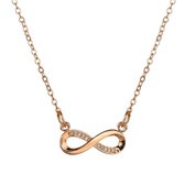 Lumici® | Infinity Ketting - Oneindig - Oneindige Ketting - Cadeau Voor Vrouwen - Moederdag Cadeau - Valentijn - Liefde - Verrassing - Goud & Zilver