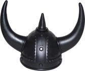Casque viking noir avec cornes