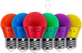 G45 kogellamp 5 stuks | E27 LED lamp 4W=30W gloeilamp | groen licht