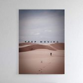 Walljar - Keep moving - Muurdecoratie - Poster met lijst