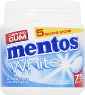Mentos - Gum - White Sweetmint - Bottle - 8 stuks