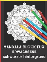 Mandala block fur erwachsene schwarzer hintergrund