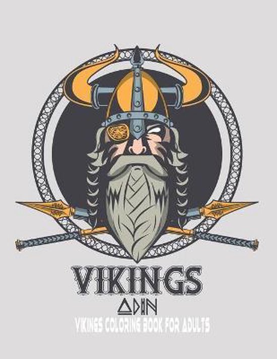 Vikings coloring book for adults - cover