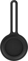 Siliconen Airtag hoesje - Airtag hanger - Grijs - Geschikt voor Airtags