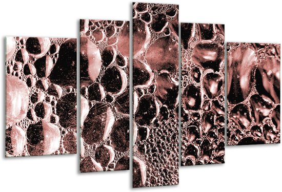 Glasschilderij Macro - Bruin, Rood - 170x100cm 5Luik - Foto Op Glas - Geen Acrylglas Schilderij - 6000+ Glasschilderijen Collectie - Wanddecoratie