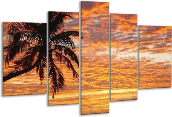 Peinture sur verre Sunset | Jaune, noir, orange | 170x100cm 5 Liège | Tirage photo sur verre |  F000702