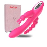 TipsToys Nieuw model 3 koppige Vibrator Dildo Buttplug Gspot Anaal in één  ontspanning genieten Sex Toys voor Vrouwen|Kleur Roze