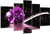 Peinture sur verre rose | Violet, blanc, noir | 170x100cm 5 Liège | Tirage photo sur verre |  F003874