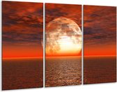 Peinture sur verre Sunset | Rouge, gris, blanc | 120x80cm 3 Liège | Tirage photo sur verre |  F000444