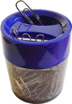SDI - Paperclip dispensers - 60 Øx70mm - Inclusief 100 paperclips! - Blauw - 1 stuk