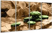 Peinture sur verre d'orchidée | Vert, marron | 160x80cm 4 Liège | Tirage photo sur verre |  F004577